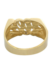 14K Diamond Heart Gold Name Ring | Appx. 4.7 Grams