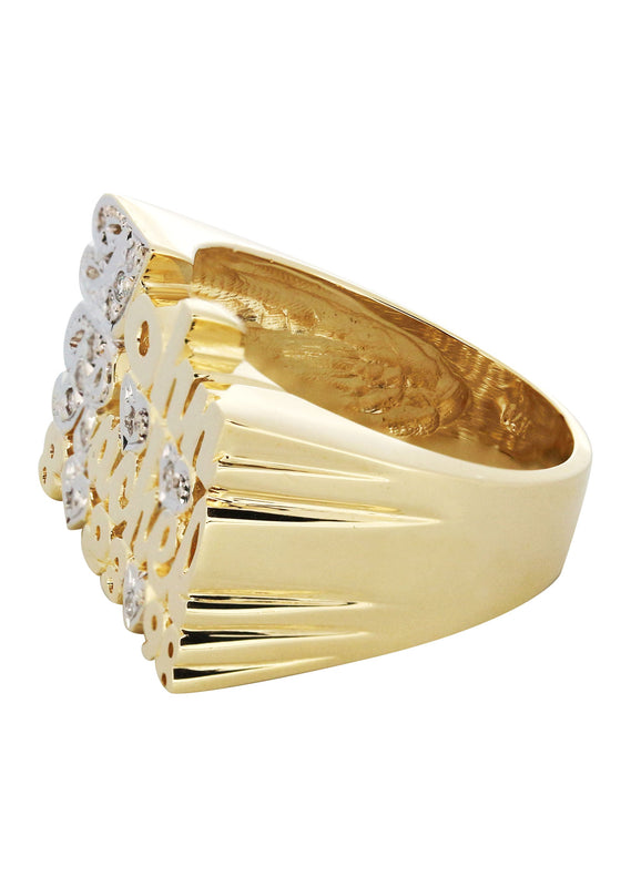 14K Diamond Couples Gold Name Ring | Appx. 7.3 Grams