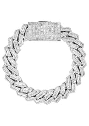 High End Jewelry - Diamond Iced Out Cuban Baguette Bracelet