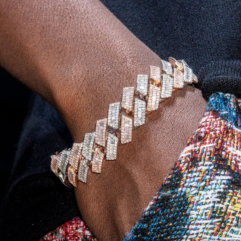 High End Jewelry - Iced Out Cuban Baguette Bracelet