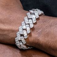 High End Jewelry - Iced Out Baguette Miami Cuban Link Bracelet