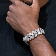 High End Jewelry - Iced Out Baguette Miami Cuban Link Bracelet