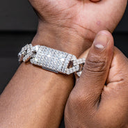 High End Jewelry - Iced Out Baguette Miami Cuban Link Bracelet