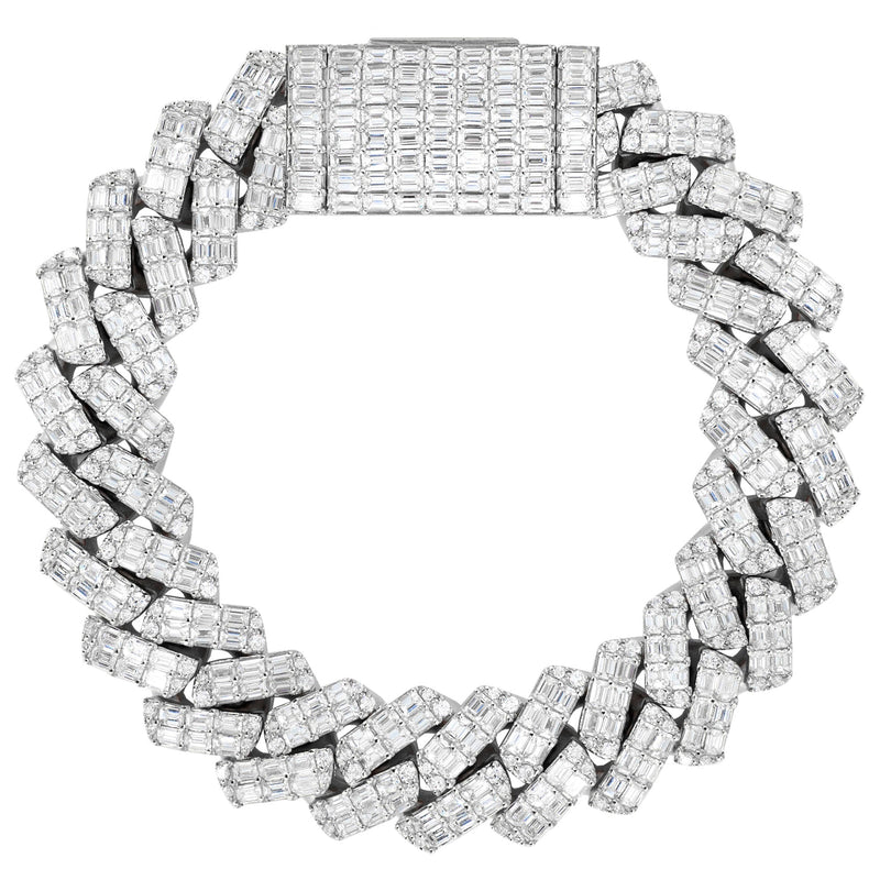 High End Jewelry - Iced Out Baguette Miami Cuban Link Bracelet