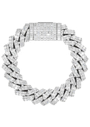 High End Jewelry - Iced Out Baguette Miami Cuban Link Bracelet