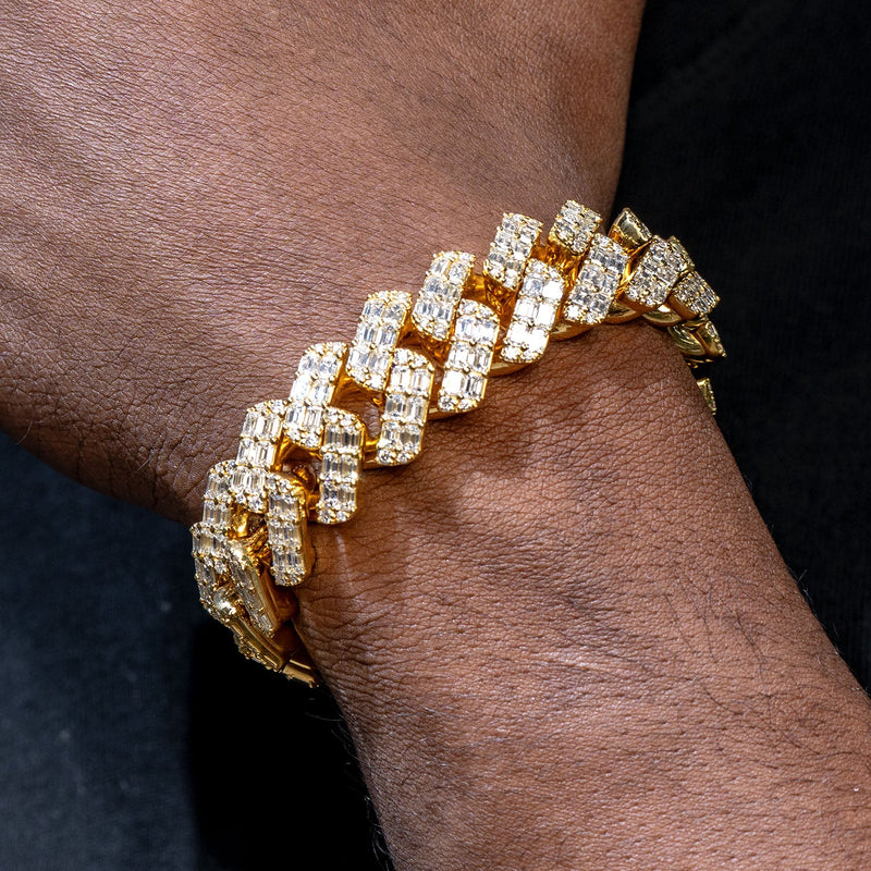 High End Jewelry - Iced Out Miami Cuban Baguette Bracelet