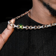 High End Jewelry - Diamond Rose Gold Tie Bow Link Chain