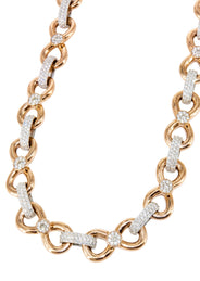 High End Jewelry - Diamond Rose Gold Tie Bow Link Chain
