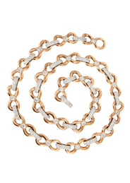 High End Jewelry - Diamond Rose Gold Tie Bow Link Chain