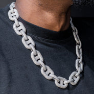 High End Jewelry - Iced Out Diamond Mariner Link Chain