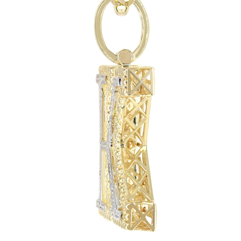 Diamond 10K Yellow Gold Letter "K" Necklace | Appx. 14.9 Grams