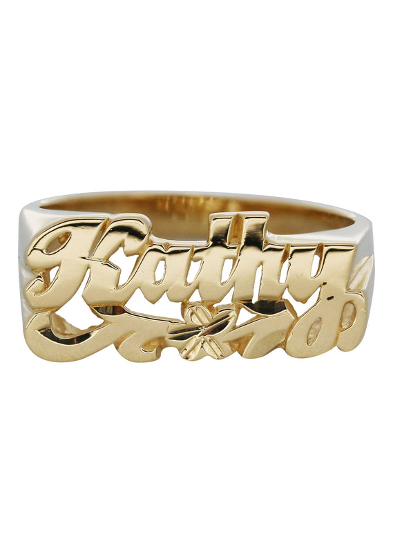 14K Gold Script Name Ring | Appx. 3.4 Grams