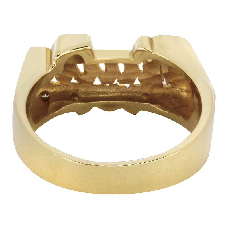 14K Diamond Gold Name Ring | Appx. 5 Grams
