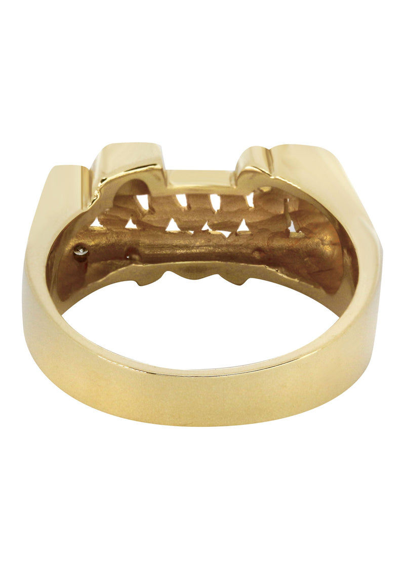 14K Diamond Gold Name Ring | Appx. 5 Grams