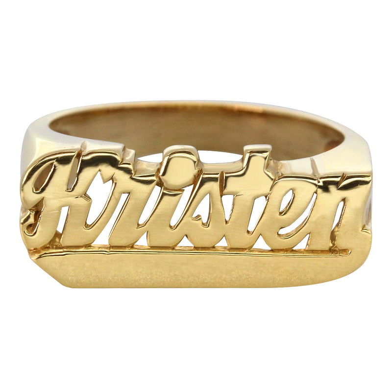 14K Script Gold Name Ring | Appx. 3.6 Grams