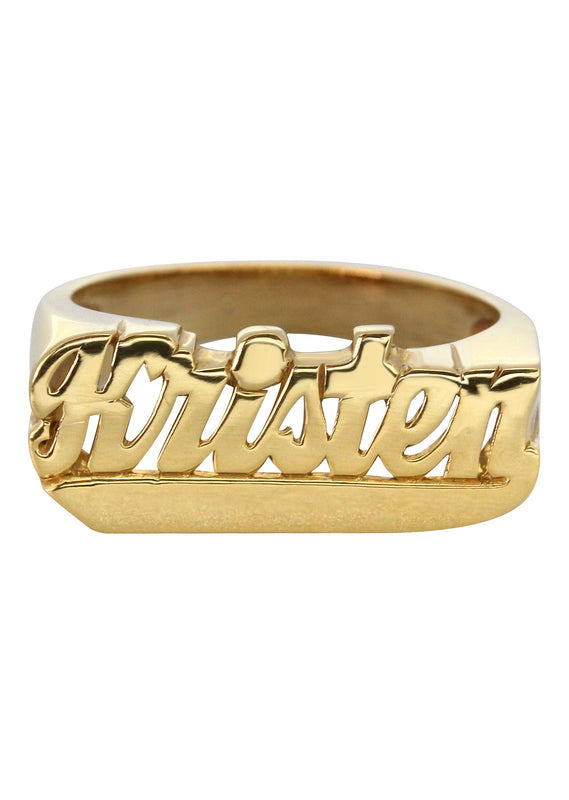 14K Script Gold Name Ring | Appx. 3.6 Grams