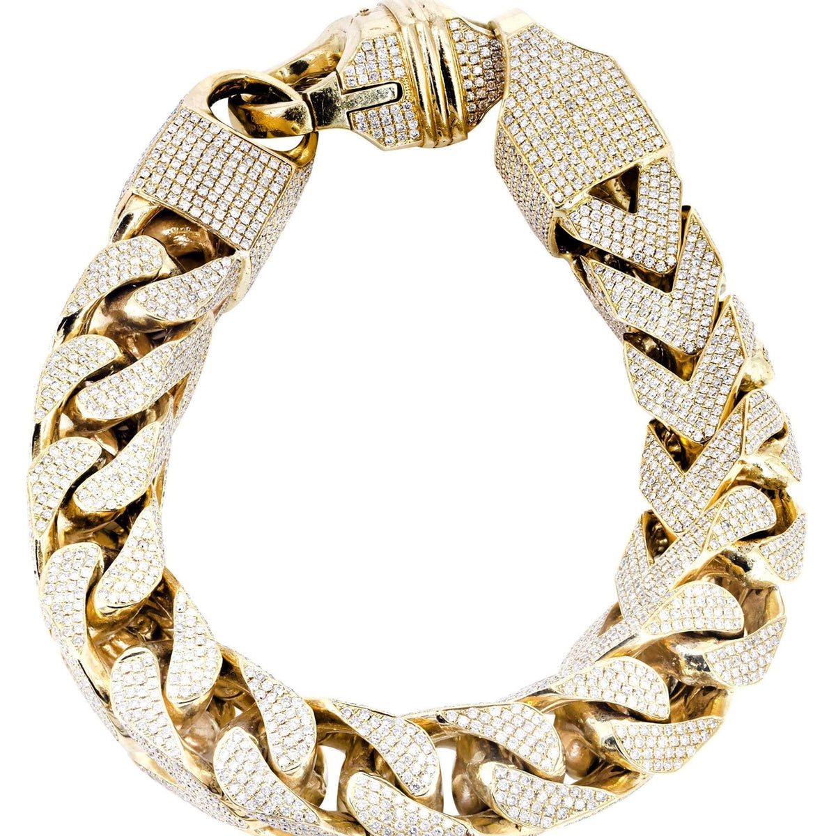 10K Diamond Franco Bracelet | 43.18 Carats | 16 mm  Width