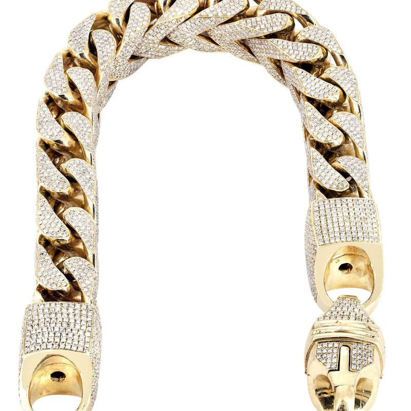 10K Diamond Franco Bracelet | 43.18 Carats | 16 mm  Width