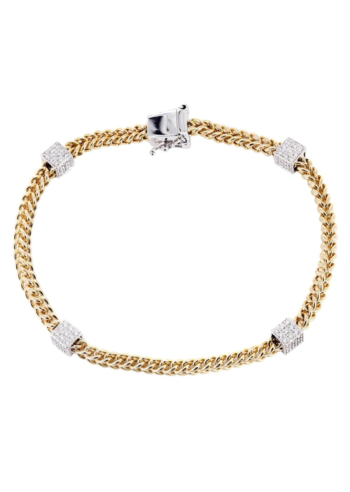 14K Diamond Franco Bracelet | 2.50 Carats | 6 mm Width