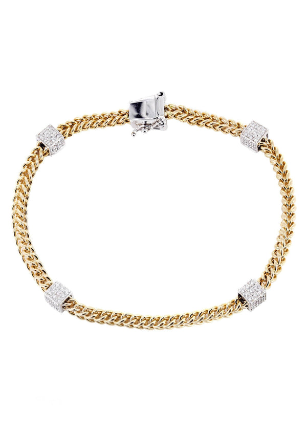 14K Diamond Franco Bracelet | 2.50 Carats | 6 mm Width