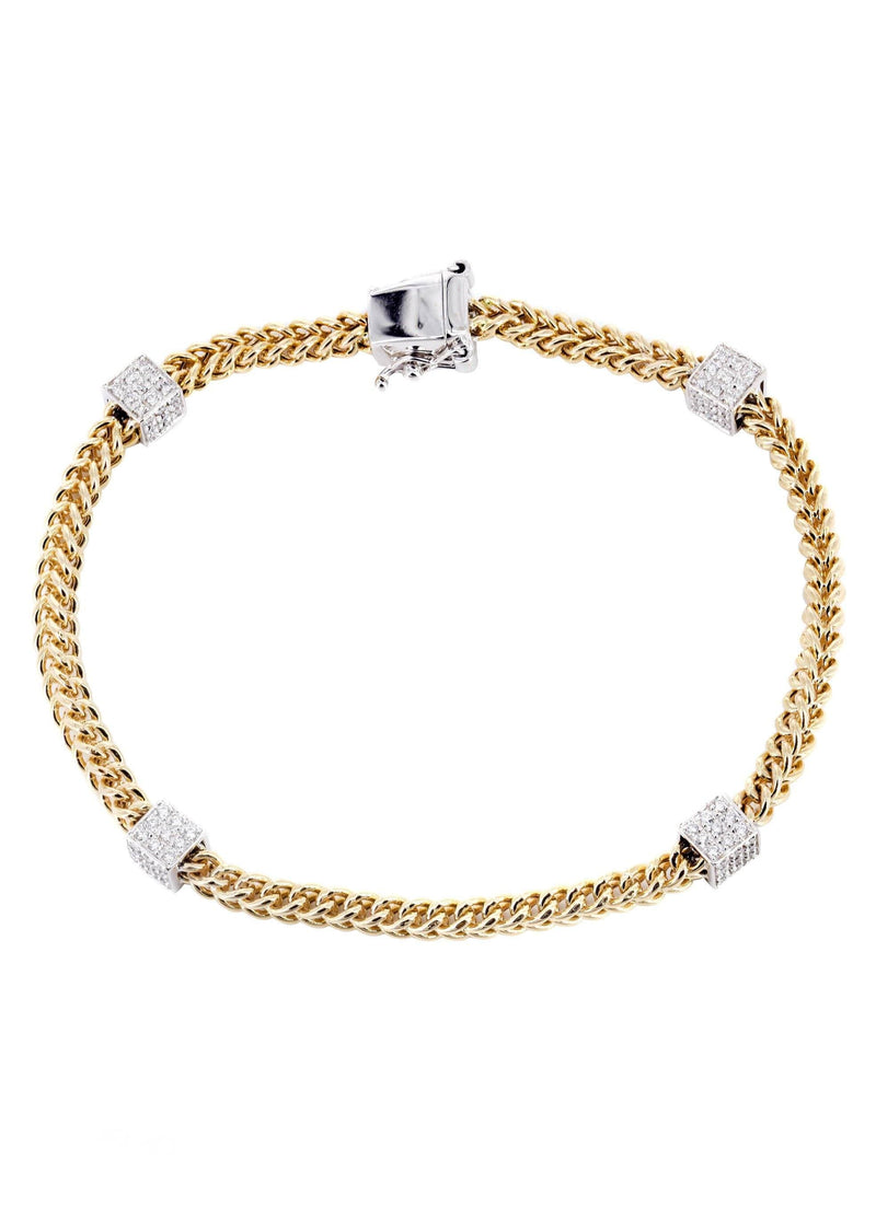 14K Diamond Franco Bracelet | 2.50 Carats | 6 mm Width