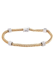 14K Diamond Franco Bracelet | 2.50 Carats | 6 mm Width
