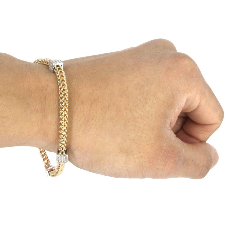 14K Diamond Franco Bracelet | 2.50 Carats | 6 mm Width