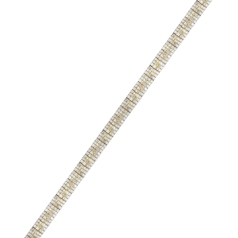 14K Yellow Gold Diamond Tennis Bracelet | 26.98 Grams | 11 Carats