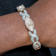 High End Jewelry - Iced Out Evil Eye Bracelet