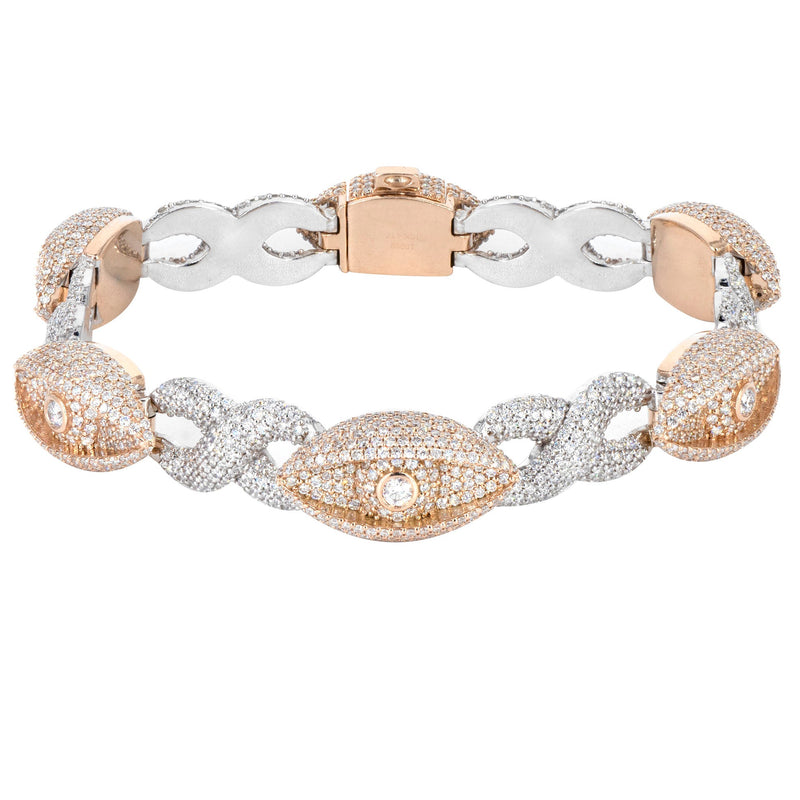 High End Jewelry - Iced Out Evil Eye Bracelet