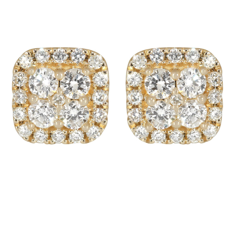 Mens Stud Diamond Earrings | 0.77 Carats 14K Yellow Gold