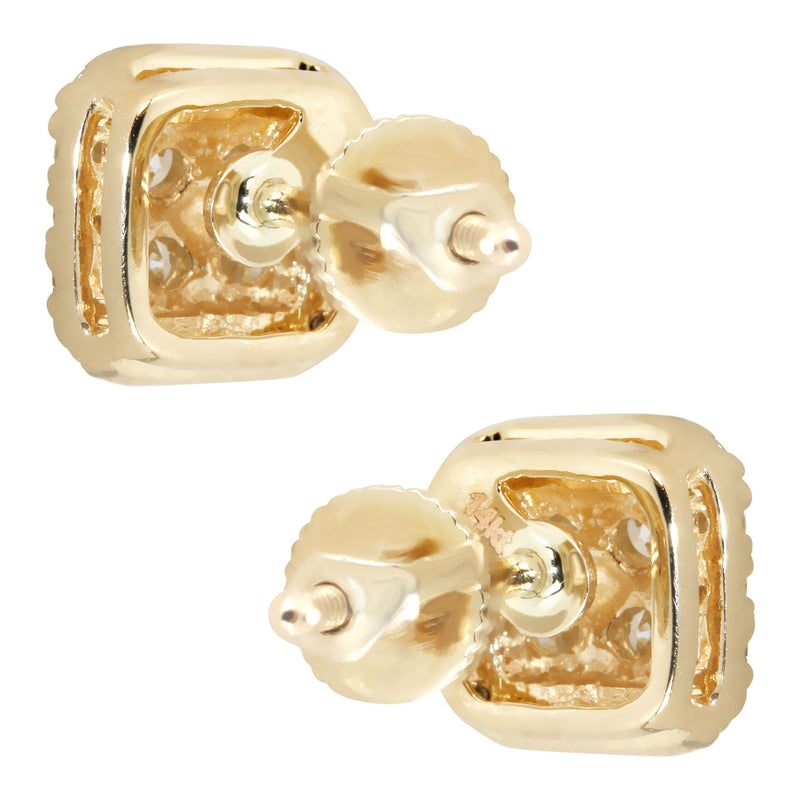 Mens Stud Diamond Earrings | 0.77 Carats 14K Yellow Gold