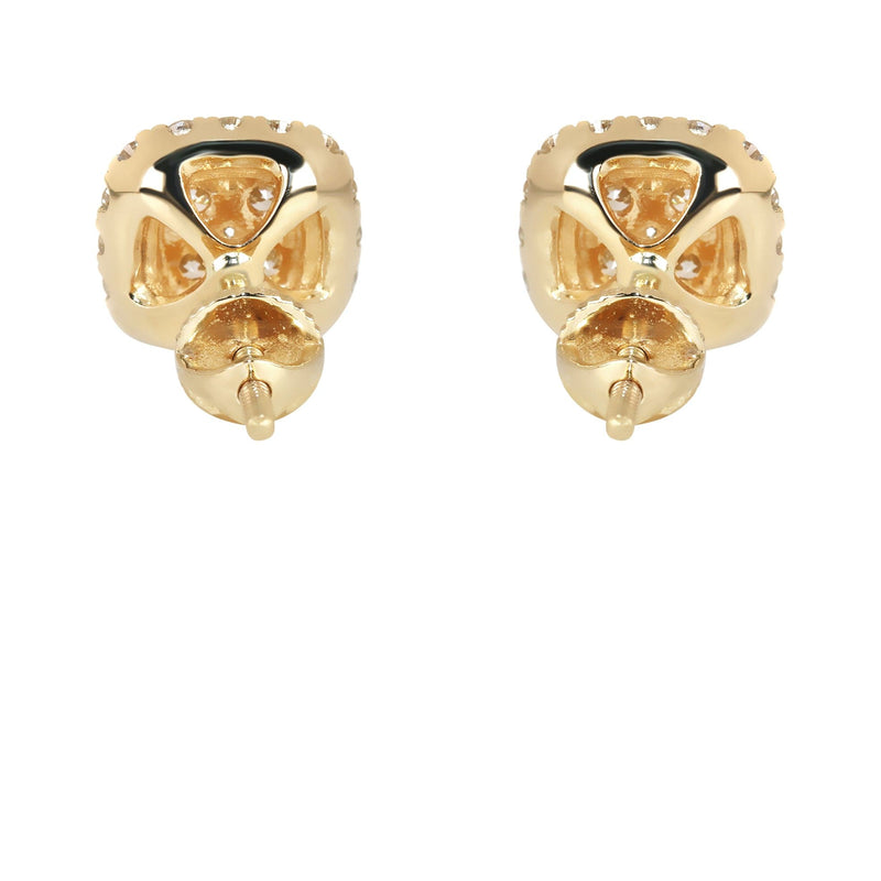 Mens Stud Diamond Earrings | 0.91 Carats 14K Yellow Gold