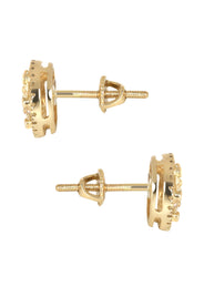 Mens Stud Diamond Earrings | 1.09 Carats 14K Yellow Gold