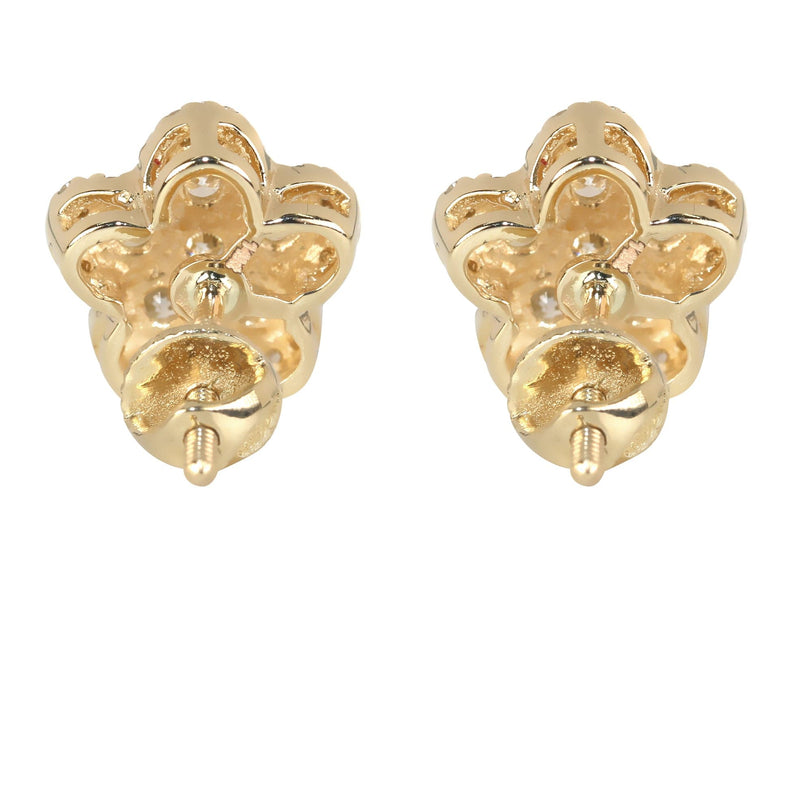 Mens Stud Diamond Earrings | 1.07 Carats 14K Yellow Gold