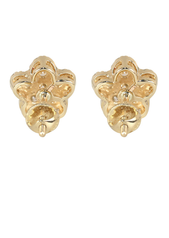 Mens Stud Diamond Earrings | 1.07 Carats 14K Yellow Gold
