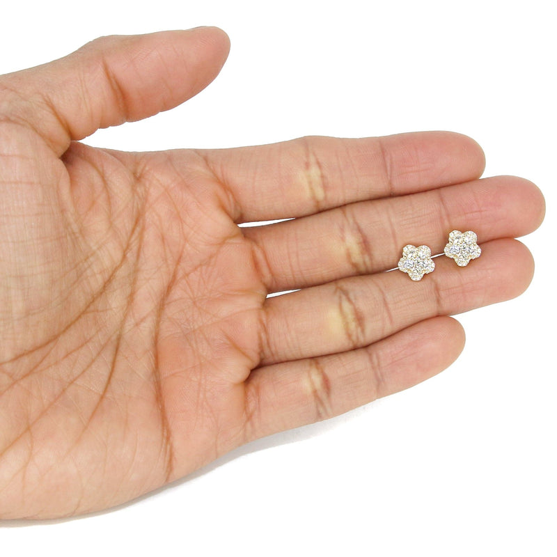 Mens Stud Diamond Earrings | 1.07 Carats 14K Yellow Gold
