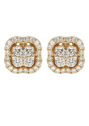 Mens Stud Diamond Earrings | 0.67 Carats 14K Yellow Gold