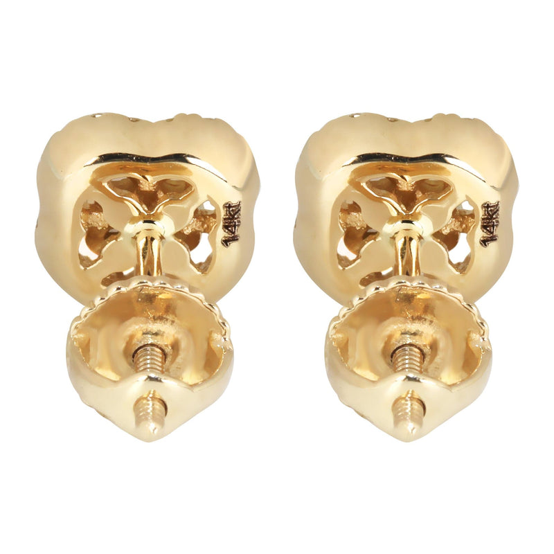 Mens Stud Diamond Earrings | 0.67 Carats 14K Yellow Gold