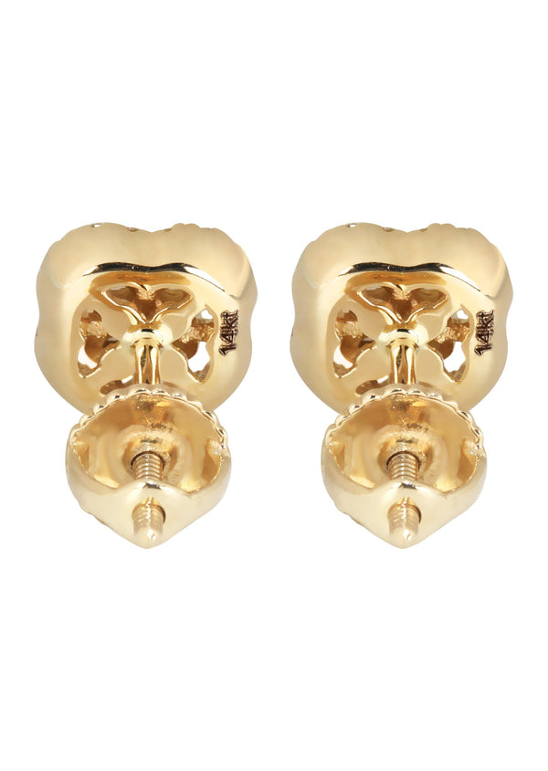 Mens Stud Diamond Earrings | 0.67 Carats 14K Yellow Gold
