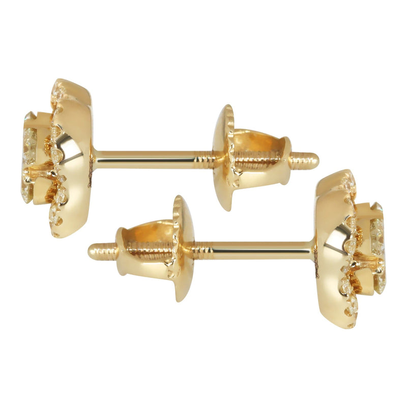 Mens Stud Diamond Earrings | 0.67 Carats 14K Yellow Gold