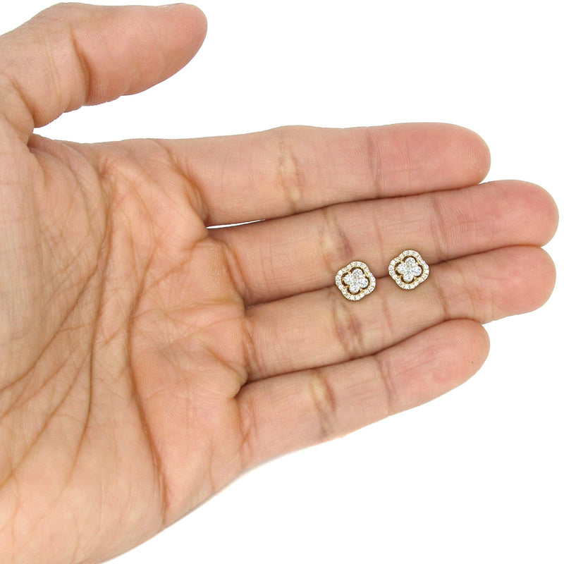 Mens Stud Diamond Earrings | 0.67 Carats 14K Yellow Gold