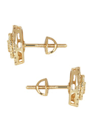 Mens Stud Diamond Earrings | 1.17 Carats 14K Yellow Gold