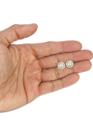 Mens Stud Diamond Earrings | 1.17 Carats 14K Yellow Gold