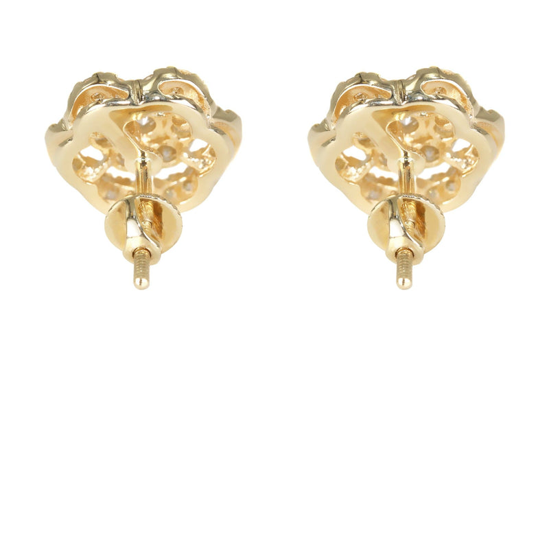 Mens Stud Diamond Earrings | 1.76 Carats 14K Yellow Gold