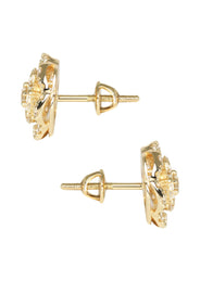 Mens Stud Diamond Earrings | 1.76 Carats 14K Yellow Gold