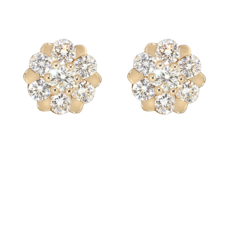 Mens Stud Diamond Earrings | 1.04 Carats 14K Yellow Gold