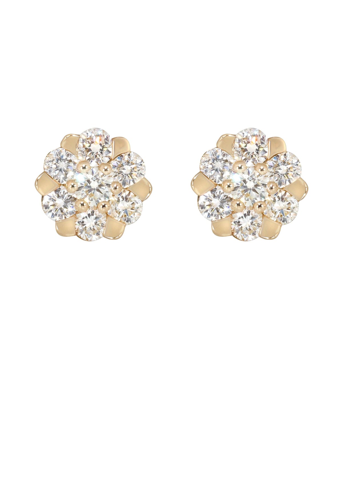 Mens Stud Diamond Earrings | 1.04 Carats 14K Yellow Gold