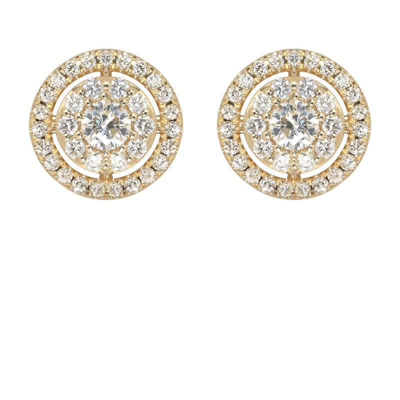 Mens Stud Diamond Earrings | 1.04 Carats 14K Yellow Gold