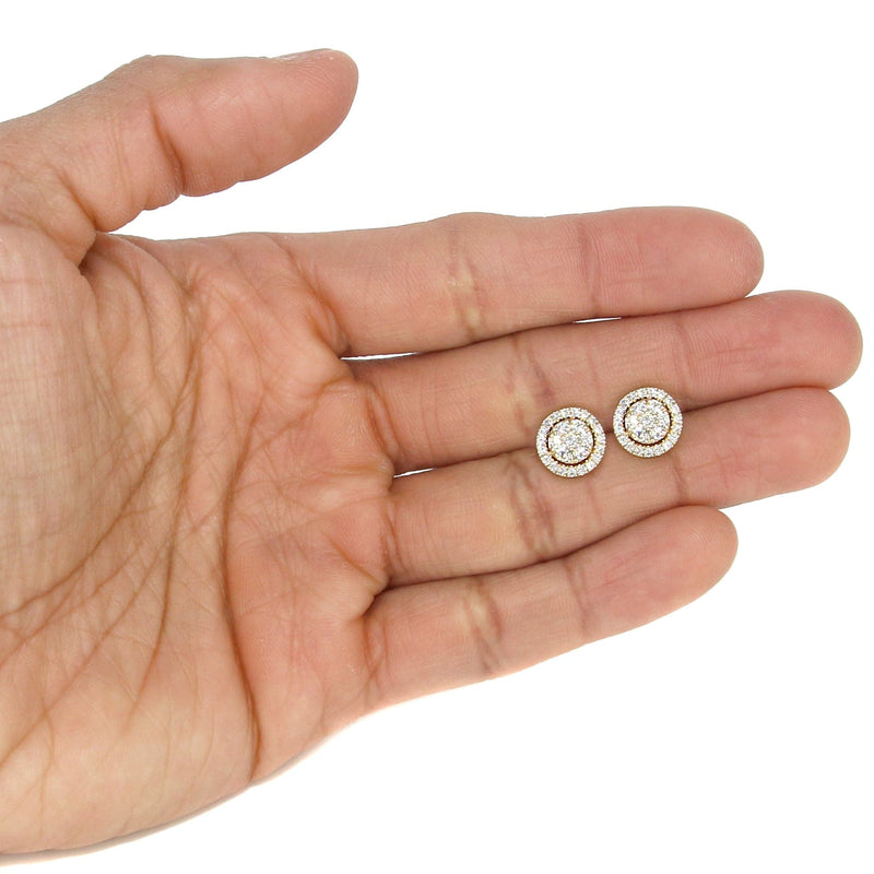 Mens Stud Diamond Earrings | 1.04 Carats 14K Yellow Gold